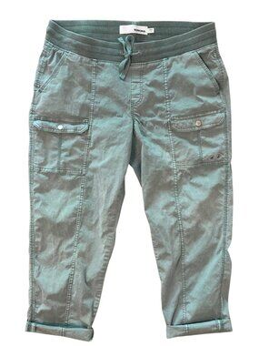 Women's SONOMA Comfort Waist Cropped Cargo Pants Size 14 Dolphin Blue